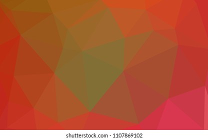 Light Red, Yellow vector abstract mosaic backdrop. Creative geometric illustration in Origami style with gradient. A completely new design for your leaflet.