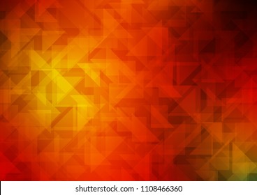Light Red, Yellow vector abstract mosaic background. Modern geometrical abstract illustration with gradient. The completely new template can be used for your brand book.