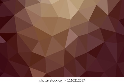 Light Red, Yellow vector abstract polygonal template. Geometric illustration in Origami style with gradient.  Template for cell phone's backgrounds.