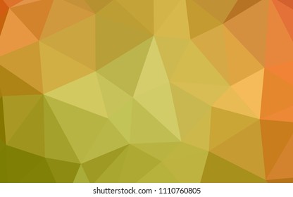 Light Red, Yellow vector abstract mosaic pattern. Creative geometric illustration in Origami style with gradient. New template for your brand book.