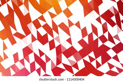 Light Red, Yellow vector abstract polygonal cover. Glitter abstract illustration with an elegant design. A new texture for your design.