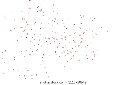 Light Red, Yellow vector abstract colorful background, which consist of triangles. Pattern with colored triangles on white background.