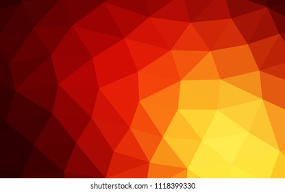 Light Red, Yellow vector abstract mosaic abstract mosaic. A sample with polygonal shapes. A completely new design for your business.