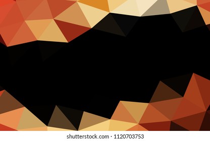 Light Red, Yellow vector abstract mosaic abstract mosaic. Triangular geometric sample with gradient.  A completely new design for your business.