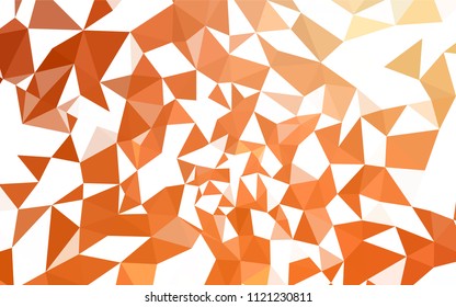 Light Red, Yellow vector abstract mosaic pattern. Geometric illustration in Origami style with gradient.  Brand new design for your business.