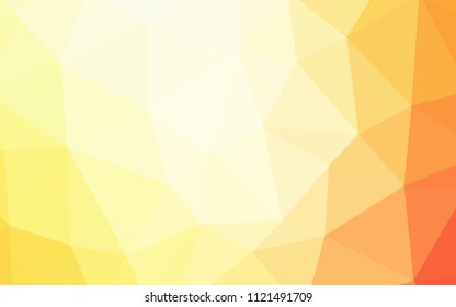 Light Red, Yellow vector abstract polygonal template. Creative illustration in halftone style with triangles. Textured pattern for your backgrounds.