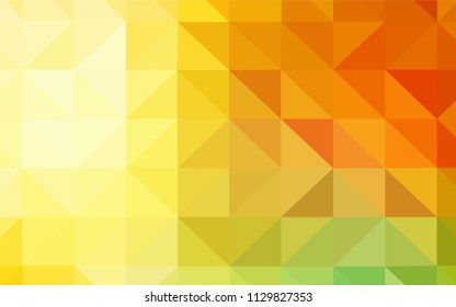 Light Red, Yellow vector abstract polygonal pattern. Shining polygonal illustration, which consist of triangles. Brand new style for your business design.