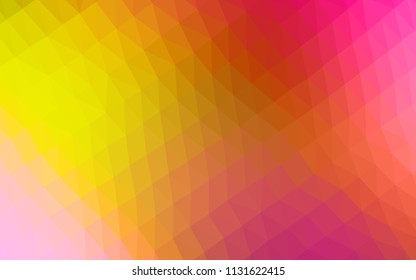 Light Red, Yellow vector abstract mosaic pattern. An elegant bright illustration with gradient. The elegant pattern can be used as part of a brand book.