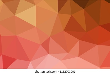 Light Red, Yellow vector abstract polygonal background. Shining colorful illustration with triangles. Best triangular design for your business.