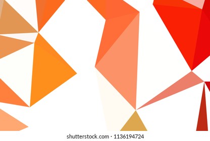 Light Red, Yellow vector abstract polygonal background. Colorful illustration in abstract style with triangles. A new texture for your web site.