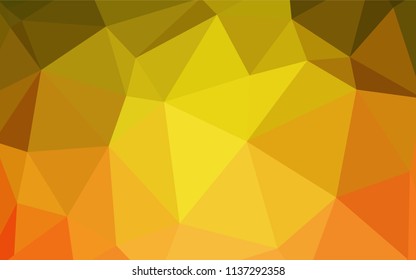 Light Red, Yellow vector abstract mosaic pattern. Modern abstract illustration with triangles. A new texture for your web site.