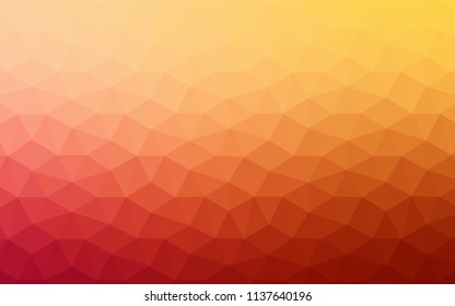 Light Red, Yellow vector abstract polygonal background. Creative illustration in halftone style with triangles. Template for cell phone's backgrounds.