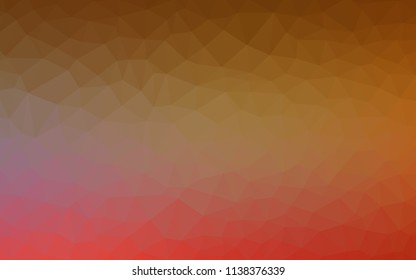 Light Red, Yellow vector abstract polygonal template. A completely new color illustration in a polygonal style. Brand new style for your business design.