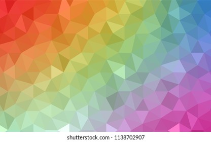 Light Red, Yellow vector abstract polygonal background. Geometric illustration in Origami style with gradient.  A new texture for your web site.