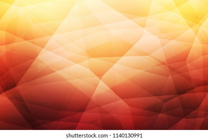 Light Red, Yellow vector abstract mosaic pattern. A completely new color illustration in a polygonal style. A new texture for your web site.