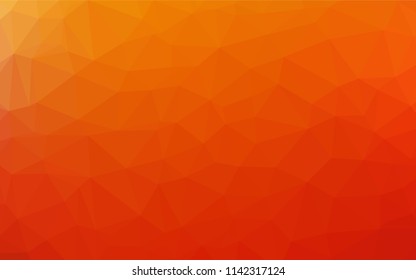Light Red, Yellow vector abstract polygonal cover. Shining colored illustration in a Brand new style. Triangular pattern for your business design.