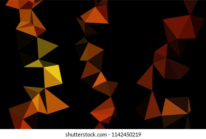 Light Red, Yellow vector abstract polygonal cover. Creative illustration in halftone style with gradient. Triangular pattern for your business design.