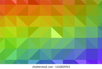Light Red, Yellow vector abstract polygonal template. Creative geometric illustration in Origami style with gradient. Triangular pattern for your design.