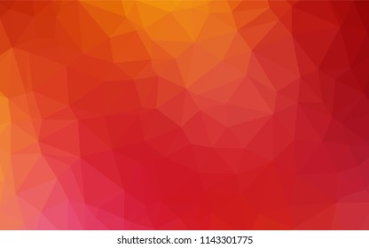 Light Red, Yellow vector abstract polygonal cover. Shining colored illustration in a Brand new style. Brand new design for your business.