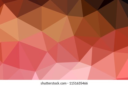 Light Red, Yellow vector abstract polygonal pattern. Shining polygonal illustration, which consist of triangles. Textured pattern for your backgrounds.