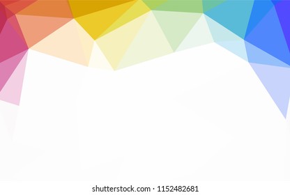 Light Red, Yellow vector abstract polygonal template. Geometric illustration in Origami style with gradient.  Completely new template for your banner.