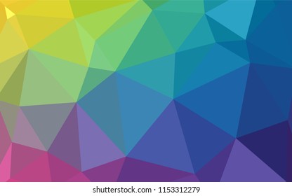 Light Red, Yellow vector abstract polygonal template. A sample with polygonal shapes. Triangular pattern for your design.