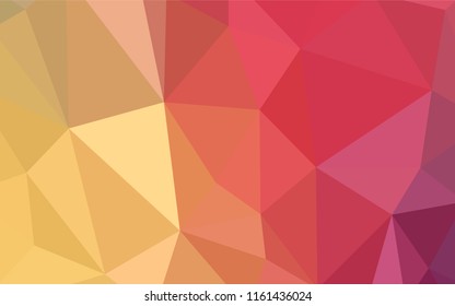 Light Red, Yellow vector abstract mosaic background. Modern abstract illustration with triangles. A new texture for your web site.