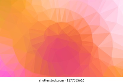 Light Red, Yellow vector abstract polygonal layout. Geometric illustration in Origami style with gradient.  A completely new design for your business.