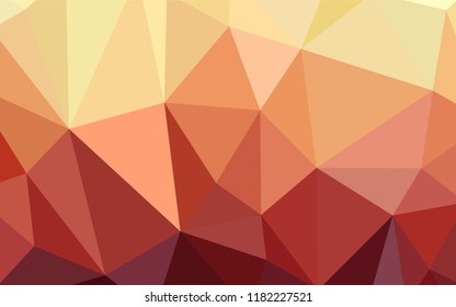Light Red, Yellow vector abstract polygonal background. Colorful illustration in polygonal style with gradient. A completely new design for your leaflet.