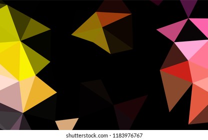 Light Red, Yellow vector abstract polygonal texture. Creative illustration in halftone style with gradient. The textured pattern can be used for background.