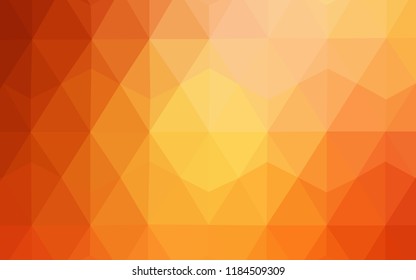 Light Red, Yellow vector abstract mosaic pattern. A completely new color illustration in a polygonal style. Brand new design for your business.