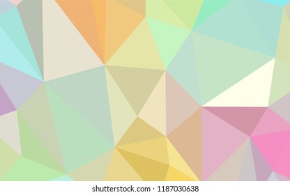 Light Red, Yellow vector abstract mosaic backdrop. Triangular geometric sample with gradient.  Completely new template for your banner.