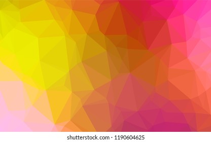 Light Red, Yellow vector abstract polygonal texture. A completely new color illustration in a vague style. The elegant pattern can be used as part of a brand book.