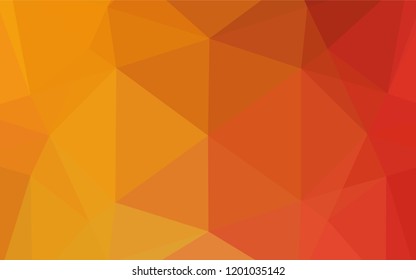 Light Red, Yellow vector abstract polygonal texture. A completely new color illustration in a vague style. The template can be used as a background for cell phones.