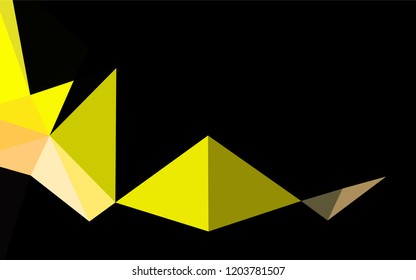 Light Red, Yellow vector abstract mosaic pattern. Geometric illustration in Origami style with gradient.  The best triangular design for your business.