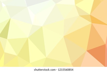 Light Red, Yellow vector abstract mosaic pattern. Triangular geometric sample with gradient.  Completely new template for your banner.