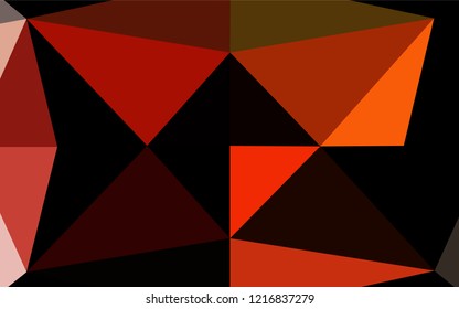 Light Red, Yellow vector abstract mosaic backdrop. Geometric illustration in Origami style with gradient.  The template can be used as a background for cell phones.
