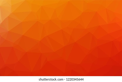 Light Red, Yellow vector abstract mosaic pattern. Colorful illustration in abstract style with gradient. The polygonal design can be used for your web site.