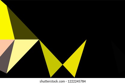 Light Red, Yellow vector abstract mosaic backdrop. An elegant bright illustration with gradient. The best triangular design for your business.
