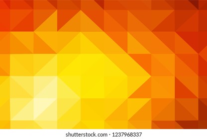 Light Red, Yellow vector abstract polygonal background. Colorful abstract illustration with triangles. Textured pattern for your backgrounds.