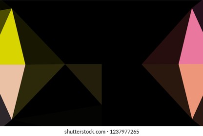 Light Red, Yellow vector abstract polygonal layout. Creative illustration in halftone style with gradient. A completely new design for your business.