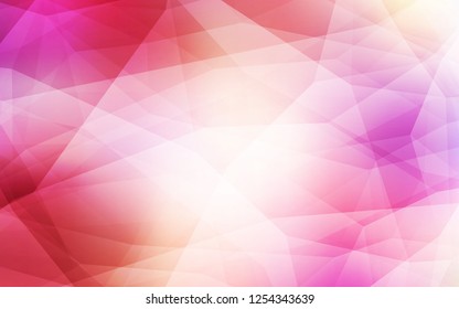 Light Red, Yellow vector abstract mosaic background. Colorful illustration in abstract style with triangles. Brand new style for your business design.