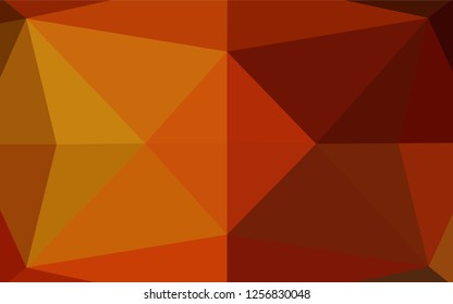 Light Red, Yellow vector abstract mosaic pattern. Shining illustration, which consist of triangles. The template can be used as a background for cell phones.
