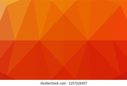 Light Red, Yellow vector abstract polygonal layout. An elegant bright illustration with gradient. The textured pattern can be used for background.