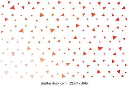 Light Red, Yellow vector abstract colorful background, which consist of triangles. Pattern with colored triangles on white background.