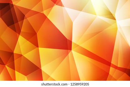 Light Red, Yellow vector abstract polygonal background. A completely new color illustration in a polygonal style. A new texture for your web site.