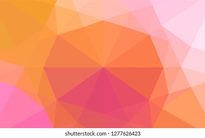Light Red, Yellow vector abstract polygonal texture. Shining colored illustration in a Brand new style. A new texture for your design.
