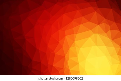 Light Red, Yellow vector abstract polygonal layout. Colorful illustration in Origami style with gradient.  Completely new template for your business design.