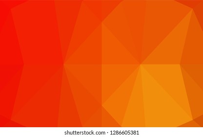 Light Red, Yellow vector abstract mosaic background. Colorful abstract illustration with gradient. Triangular pattern for your business design.