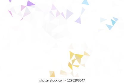 Light Red, Yellow vector abstract mosaic pattern. Colorful abstract illustration with triangles. Textured pattern for your backgrounds.